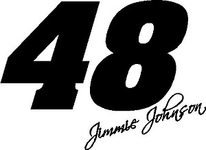 48 Jimmie Johnson, Vinyl cut decal 