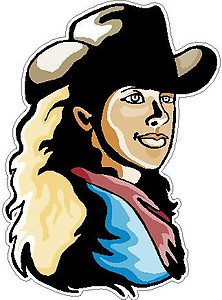 Cowgirl, Full color Decal