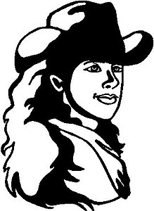 Cowgirl, Vinyl Cut Decal