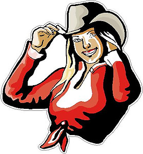Cowgirl, Full color decal