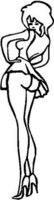 Girl with a short Skirt, Vinyl cut decal