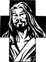 Jesus in a Cross, Vinyl cut decal