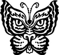 Tigar Butterfly, Vinyl cut decal