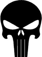 Punisher logo, Vinyl cut decal