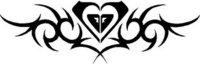 Roxy with tribal design. Vinyl cut decal
