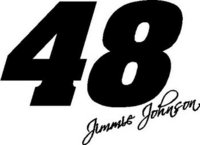 48 Jimmie Johnson, Vinyl cut decal 