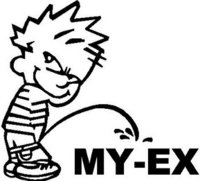 Calvin peeing on my ex, Vinyl decal sticker