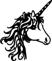Unicorn Head, Vinyl decal sticker 