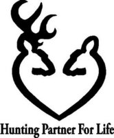 Hunting partner for life,  deer and fawn, Vinyl cut decal
