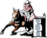 Barrel Racing, full color decal