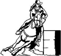 Barrel Racing, Vinyl cut decal