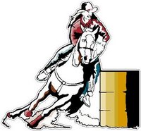 Barrel Racing, full color decal