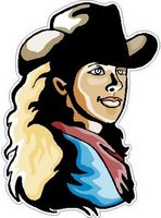 Cowgirl, Full color Decal