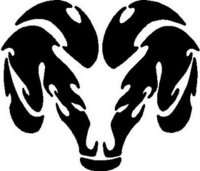 Tribal Dodge Ram Head