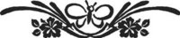 Butterfly, Swirls and two Hibiscus flowers, Vinyl cut decal