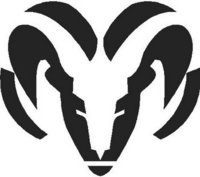 Dodge Ram Head, Vinyl cut decal
