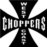 West coast choppers, iron cross, Vinyl decal sticker