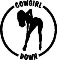 Cowgirl Down, Vinyl cut decal