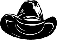 Cowboy Hat, Vinyl cut decal