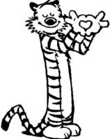 Hobbs making a heart with his hands, the cat, Vinyl cut decal