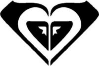 Roxy heart, vinyl decal sticker