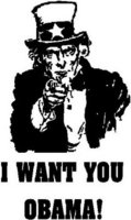 Uncle Sam, I want you Obama!, Vinyl cut decal