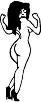 Naked Girl, Vinyl cut decal