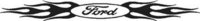 Ford Logo with Flames, Windshied Banner