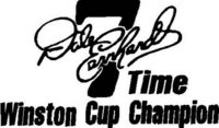 Dale Earnhardt, 7th Time Winston Cup Champion, Vinyl cut decal