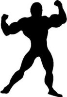 Guy silhoutte, Vinyl decal sticker