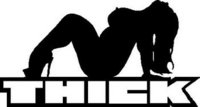 Thick, with a Girl, Vinyl cut decal
