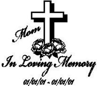 In Memory of Custom Decal