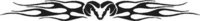 Dodge Ram Head with Flames, Windshield Banner