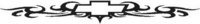 Chevy Bow Tie with Tribal, Windshield Banner