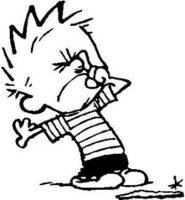 Calvin blowing hie nose, Vinyl cut decal