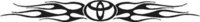 Toyota Logo with Flames, Windshield Banner
