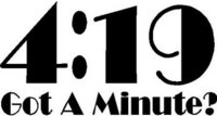 4:19 got a minute, Vinyl cut decal