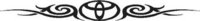 Toyota Logo with Tribal, Windshield Banner