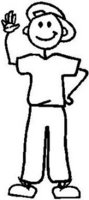 Guy, 5.2 inch Tall, stick people, vinyl decal sticker