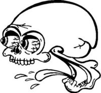 Skull, Vinyl cut decal