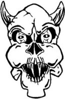 Devil Skull, Vinyl cut decal
