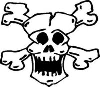 Skull and cross bones, Vinyl cut decal