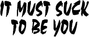 It must suck to be you, Vinyl cut decal