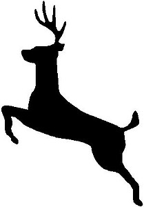 Deer jumping, Buck, Vinyl decal sticker