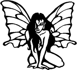 Fairy, Sitting, Vinyl cut decal