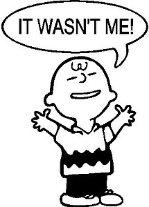 Charlie Brown, It wasn't me!, Vinyl cut decal