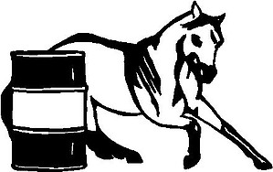 Barrel and a Horse, Vinyl cut decal