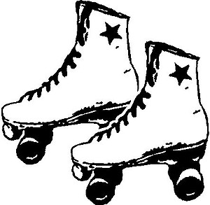 Roller Skates, Vinyl decal sticker 