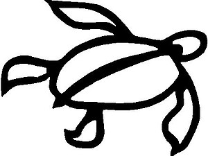 Sea Turtle, Vinyl cut decal