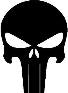 Punisher logo, Vinyl cut decal